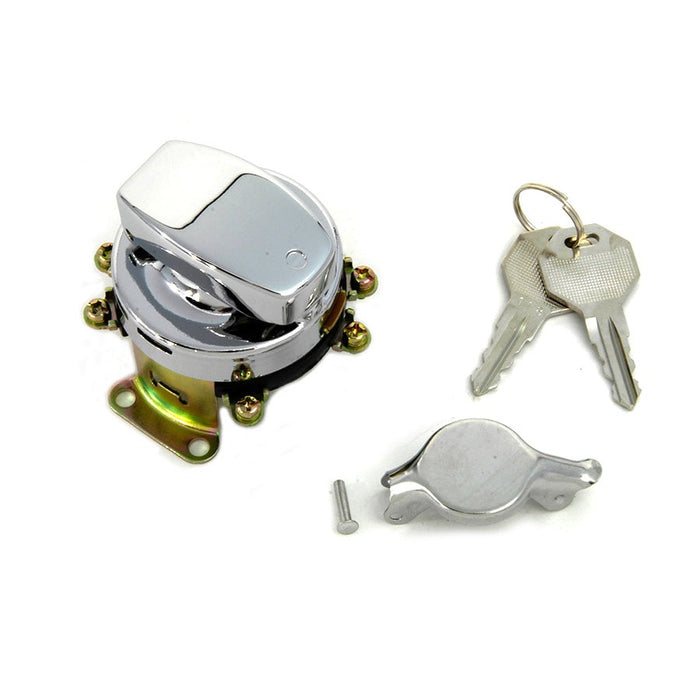Fat Bob Ignition Switch with 6 Terminals Chrome - Volt Tech 70399 - OEM 71501-73 - Big Twin 1973-1995