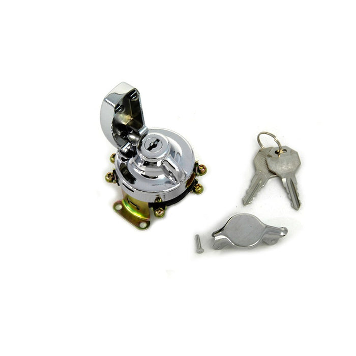 Fat Bob Ignition Switch with 6 Terminals Chrome - Volt Tech 70399 - OEM 71501-73 - Big Twin 1973-1995