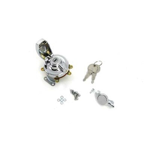 Fat Bob Ignition Switch with 5 Terminals Chrome - Volt Tech 21-0202 - OEM 71511-68