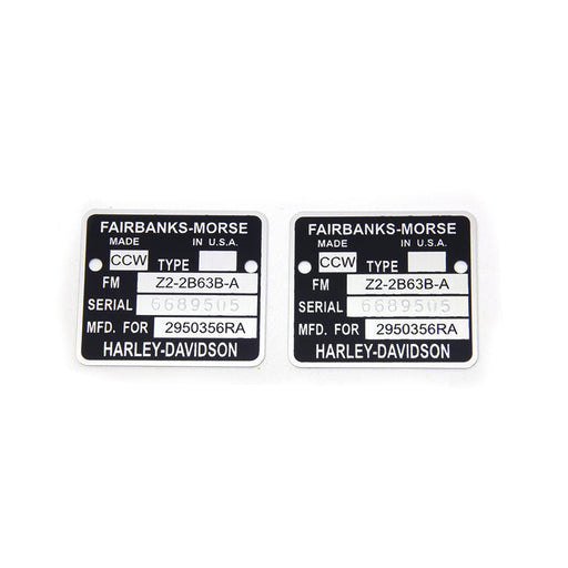 Magneto Name Tag - Volt Tech 77206 - Ironhead 1959-1970
