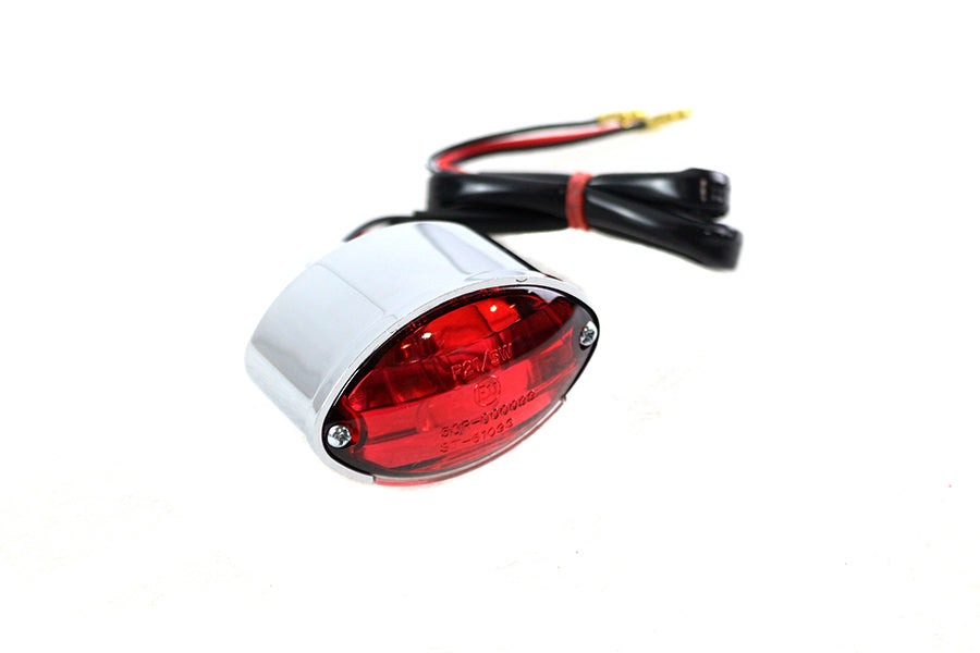 V-Twin Manufacturing Micro Oval Tail Lamp Chrome - additional view 3