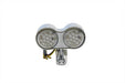 Wyatt Gatling Chrome Oval Tail Lamp Assembly Red LED