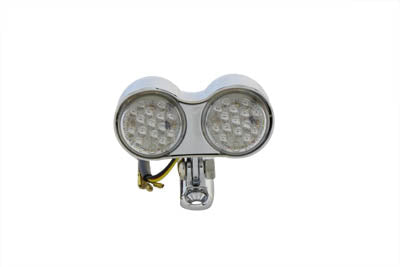 Wyatt Gatling Chrome Oval Tail Lamp Assembly Red LED