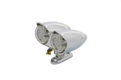 Wyatt Gatling Chrome Oval Tail Lamp Assembly Red LED - additional view 2
