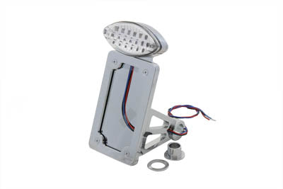 Wyatt Gatling Chrome LED Vertical Tail Lamp Assembly Flat Mounting Type - additional view 2