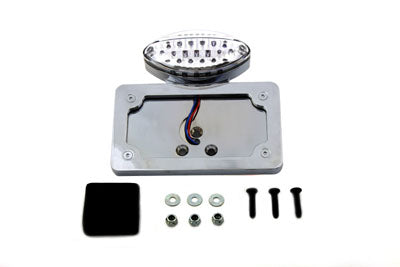 Wyatt Gatling Chrome Billet Fender Mount LED Tail Lamp with Clear Lens