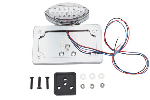 Wyatt Gatling Chrome Billet Fender Mount LED Tail Lamp with Clear Lens - additional view 2