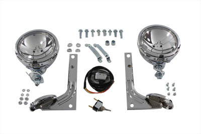 V-Twin Manufacturing Clear Pursuit Spotlamp Kit