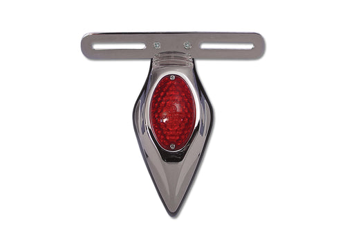 Wyatt Gatling Chrome Teardrop LED Tail Lamp Assembly with Red Lens