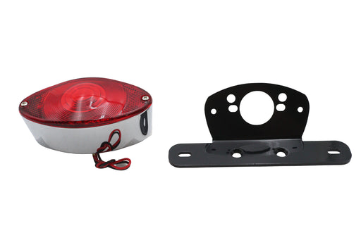 V-Twin Manufacturing Fender Mount Tail Lamp Oval LED Black