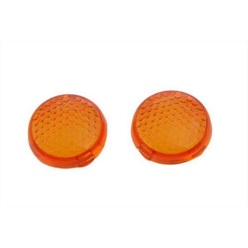 Turn Signal Lens Set Torpedo Style Amber - Wyatt Gatling 20-6578-AL - Twin Cam Softail 2000-2007