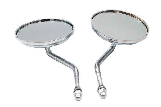 Wyatt Gatling Air Flow Mirror Set with Steel Stems Chrome