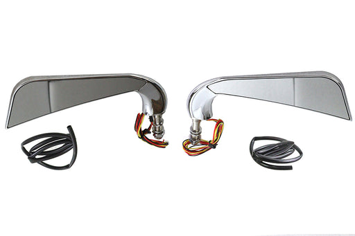 Wyatt Gatling Evil Eye Mirror Set with Billet Stems