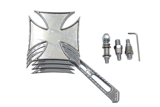 Wyatt Gatling Chrome Maltese Mirror with Billet Girder Stem - additional view 2