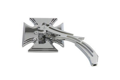 Wyatt Gatling Chrome Maltese Mirror with Billet Skull Stem - additional view 2
