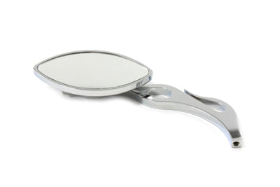 Wyatt Gatling Druid Mirror Oval Style with Flame Billet Stem
