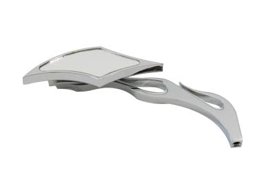 Wyatt Gatling Druid Mirror with Flame Style Billet Stem