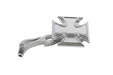 Wyatt Gatling Chrome Maltese Mirror with Billet Flame Stem