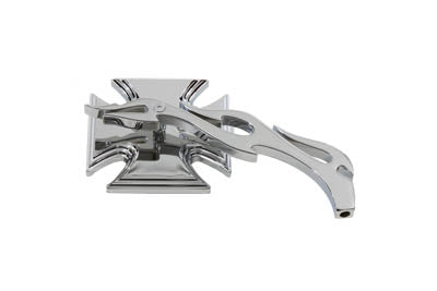 Wyatt Gatling Chrome Maltese Mirror with Billet Flame Stem - additional view 2