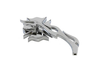Wyatt Gatling Chrome Firefighter Mirror with Billet Flame Stem - additional view 2
