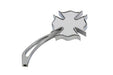 Wyatt Gatling Chrome Firefighter Mirror with Billet Maltese Stem