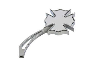 Wyatt Gatling Chrome Firefighter Mirror with Billet Maltese Stem
