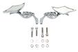 Wyatt Gatling Diamond Shaped Mirror Set with Billet Tri Skull Stems - additional view 2