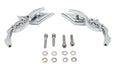 Wyatt Gatling Diamond Shaped Mirror Set with Billet Tri Skull Stems - additional view 3