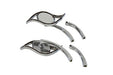 Wyatt Gatling Villain Mirror Set with Curved Stems Chrome