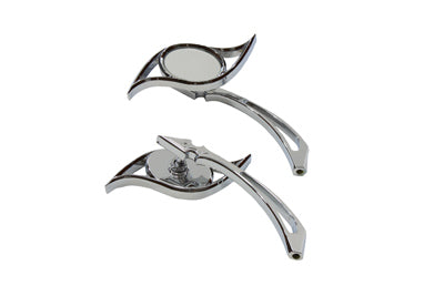Wyatt Gatling Villain Mirror Set with Spear Stems Chrome