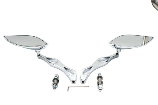 Wyatt Gatling Baroque Mirror Set with Billet Teardrop Stems - additional view 2