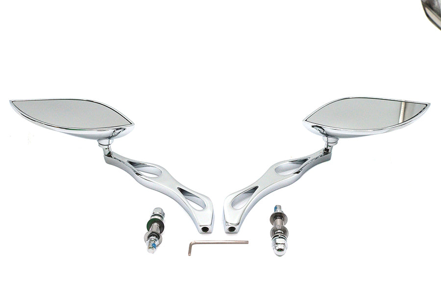 Wyatt Gatling Baroque Mirror Set with Billet Teardrop Stems - additional view 2