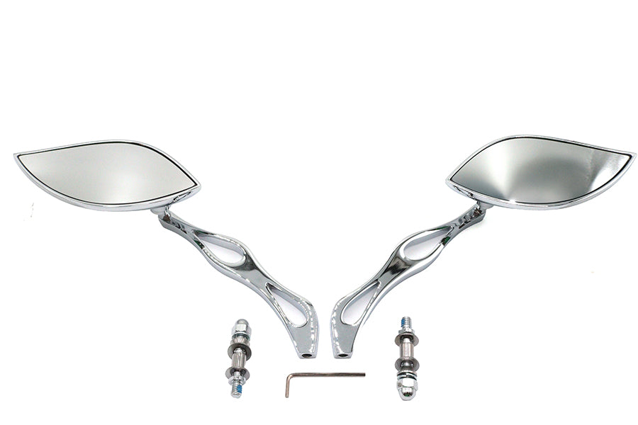 Wyatt Gatling Baroque Mirror Set with Billet Teardrop Stems - additional view 3
