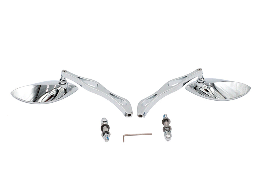 Wyatt Gatling Baroque Mirror Set with Billet Teardrop Stems - additional view 4