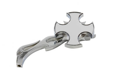 Wyatt Gatling Rotar Mirror Chrome with Billet Flame Stem