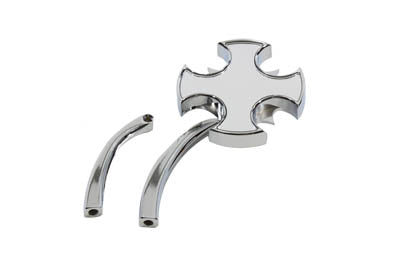 Wyatt Gatling Rotar Mirror Chrome with Billet Curved Stem