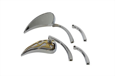 Wyatt Gatling Chrome Billet Teardrop Mirror Set