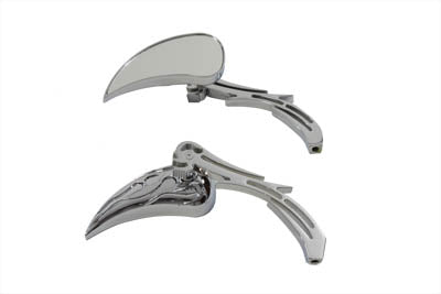 Wyatt Gatling Chrome Billet Teardrop Mirror Set