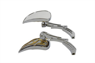 Wyatt Gatling Chrome Billet Teardrop Mirror Set