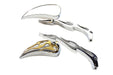 Wyatt Gatling Chrome Billet Teardrop Mirror Set