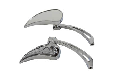 Wyatt Gatling Chrome Billet Teardrop Mirror Set
