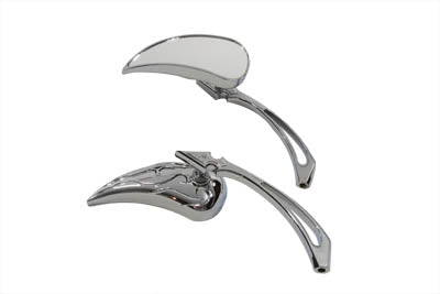 Wyatt Gatling Chrome Billet Teardrop Mirror Set