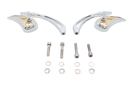 Wyatt Gatling Chrome Billet Teardrop Mirror Set - additional view 2
