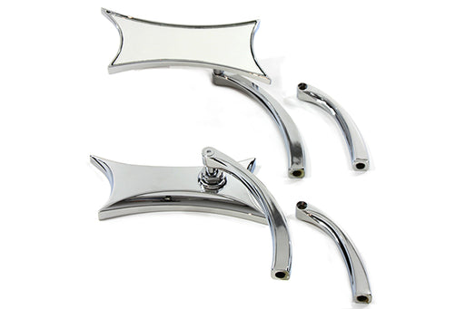 Wyatt Gatling Oblique Mirror Set Billet Chrome