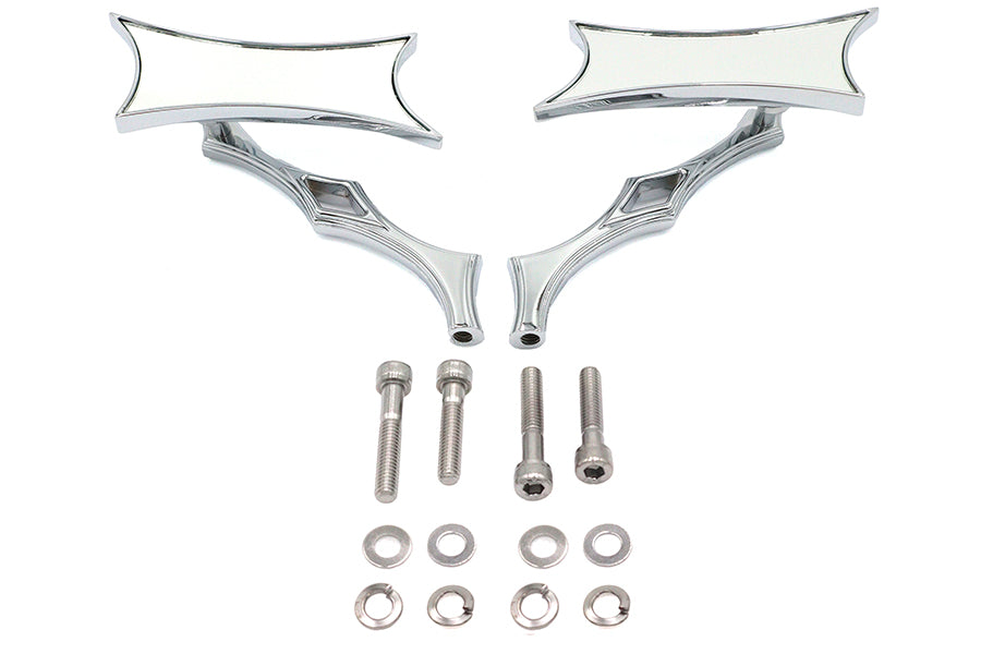 Wyatt Gatling Oblique Mirror Set Billet Chrome