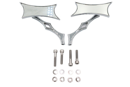 Wyatt Gatling Oblique Mirror Set Billet Chrome - additional view 2