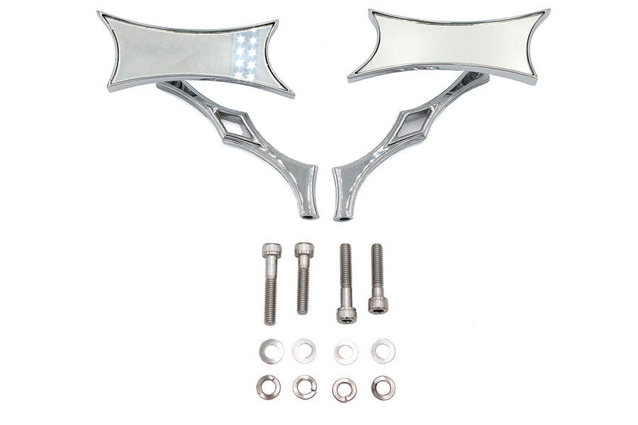 Wyatt Gatling Oblique Mirror Set Billet Chrome - additional view 2