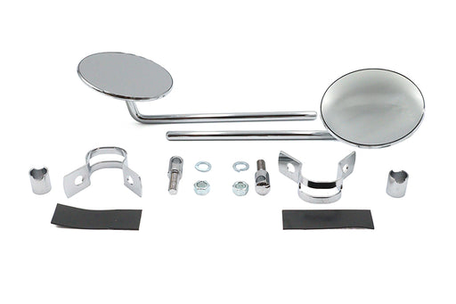 Wyatt Gatling Round Mirror Set Chrome