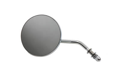 Wyatt Gatling Round Mirror with Short Stem Chrome