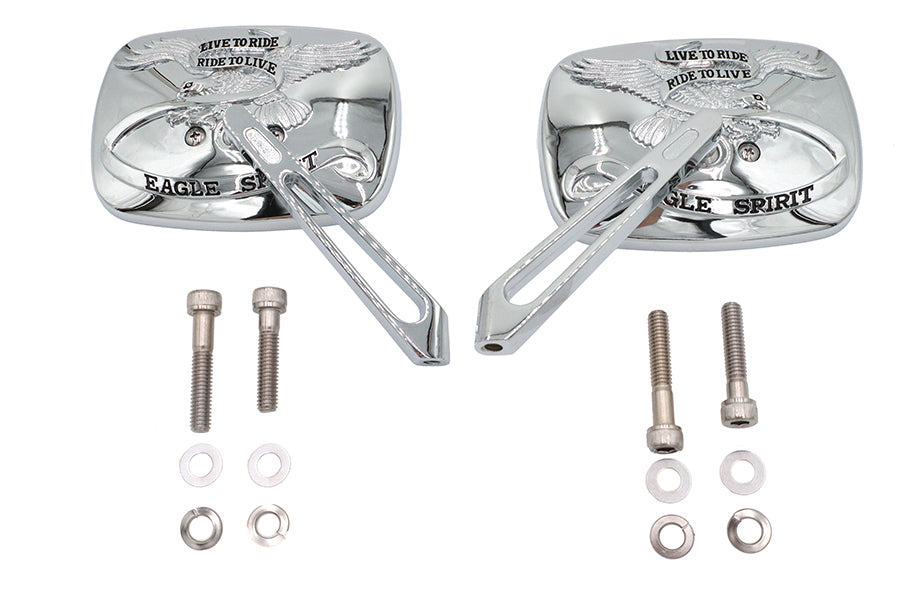 Wyatt Gatling Chrome Eagle Spirit Mirror Set - additional view 4